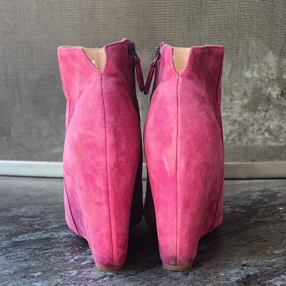 Cole Haan Winery Suede Wedge Verdi Bootie Size 8B - Picture 10 of 16